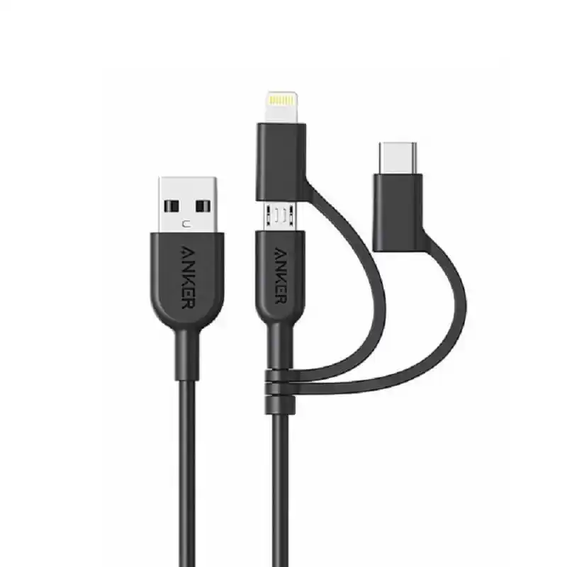 Anker PowerLine II 3-in-1 Cable Micro USB-C and Lightning