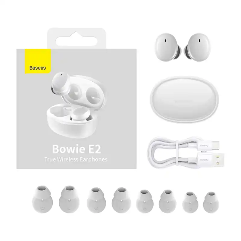 BASEUS Bowie E2 True Wireless Earphones - White