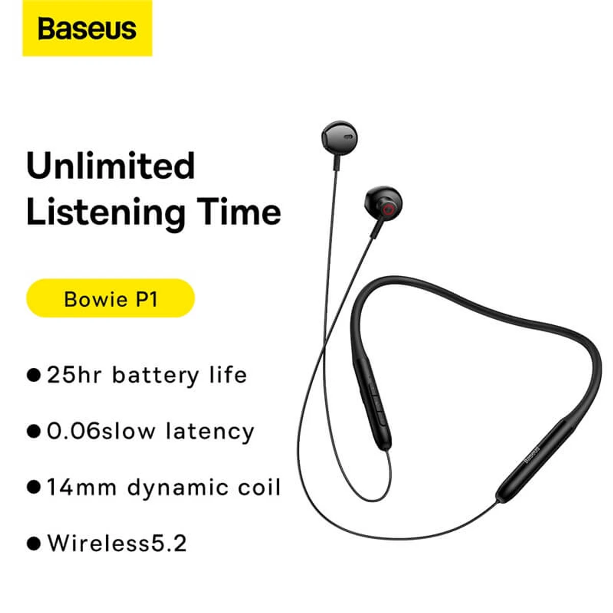 Baseus Bowie P1 Half In-ear Neckband Wireless Earphones